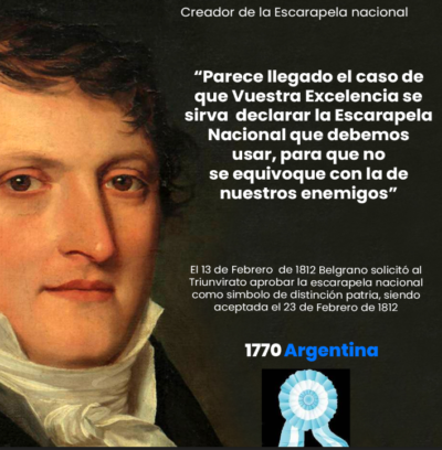 Belgrano creador de la escarapela Nacional